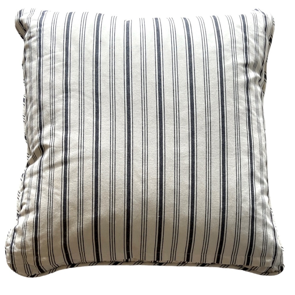 IKEA ALVINE SMAL Ticking Striped Down Pillow Removable Cover Machine Wash 20”